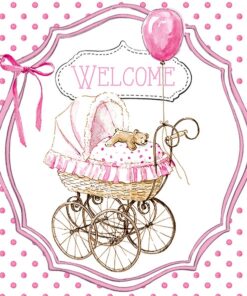Șervețel Decoupage - Welcome Pink - 33x33 cm