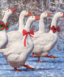 Șervețel Decoupage - X-Mas Geese - 33x33 cm