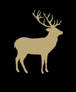 Șervețel - Deer Contour Black/Gold - 33x33 cm