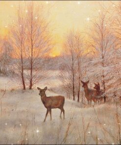 Șervețel - Deer at sunset- 33x33 cm