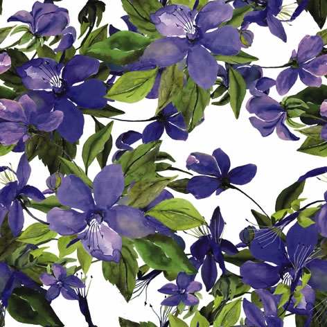 Șervețel - Flowering Clematis Lilac - 33x33 cm 1 Șervețel - Flowering Clematis Lilac - 33x33 cm