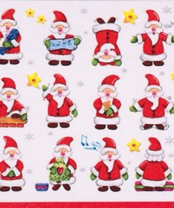 Șervețel  - Funny Santas - 33x33 cm