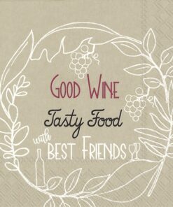 Șervețel - Good Wine, Tasty Food  - 33x33 cm