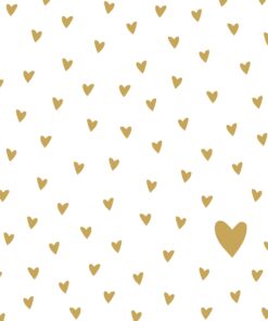 Șervețel - Little Hearts gold - 33x33 cm