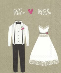 Șervețel - Mr and Mrs linen  - 33x33 cm