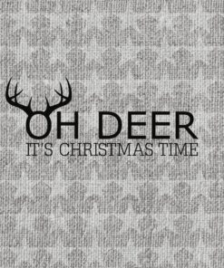 Șervețel - Oh Deer, silver - 33x33 cm