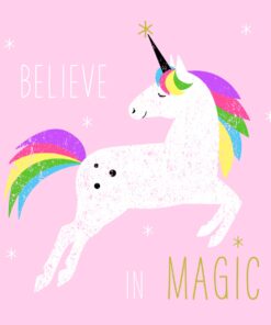 șervetel decoupage pink unicorn
