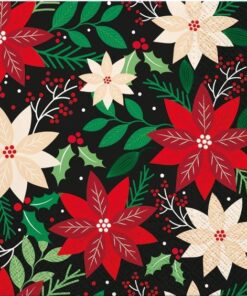Șervețel - Poinsettia Pattern - 33x33 cm