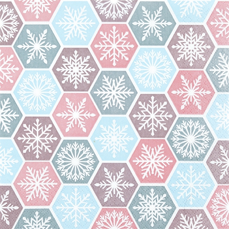 Șervetel - Snowflake Comb Pastel 25×25 cm 1 Șervetel - Snowflake Comb Pastel 25×25 cm