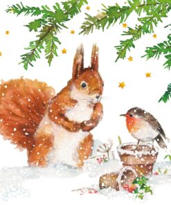 Șervețel – Squirrel & Robin – 33×33 cm