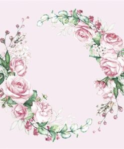 Șervețel - Wedding Watercolour Wreath - 33x33 cm