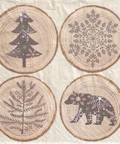 Șervețel - Wood Slice - 33x33 cm