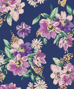 Șervețel decoupage - Flower Meadow Pattern black - 33x33 cm