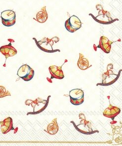 Șervețel – Nostalgic Toy cream – 25X25 cm