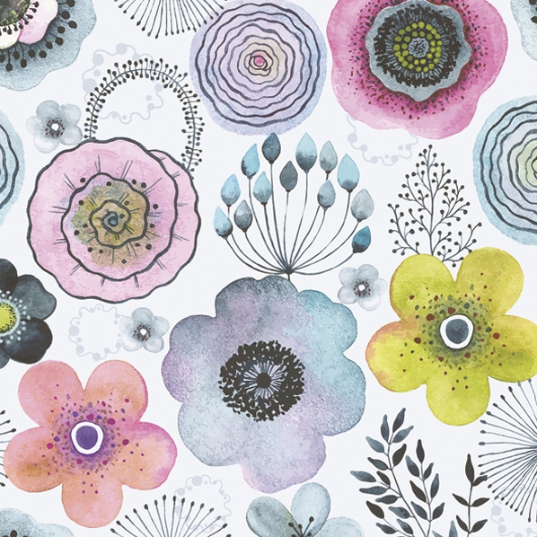 Șervețel – Watercolour Floral – 33×33 cm 1 Șervețel – Watercolour Floral – 33×33 cm