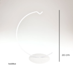 Suport metalic decorativ alb – glob - h20 cm