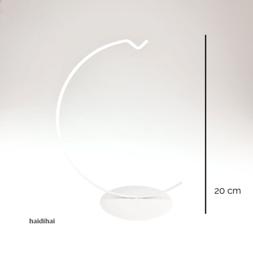 Suport metalic decorativ alb – glob - h20 cm 1