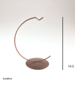 Suport metalic decorativ arămiu- glob - h14,5 cm
