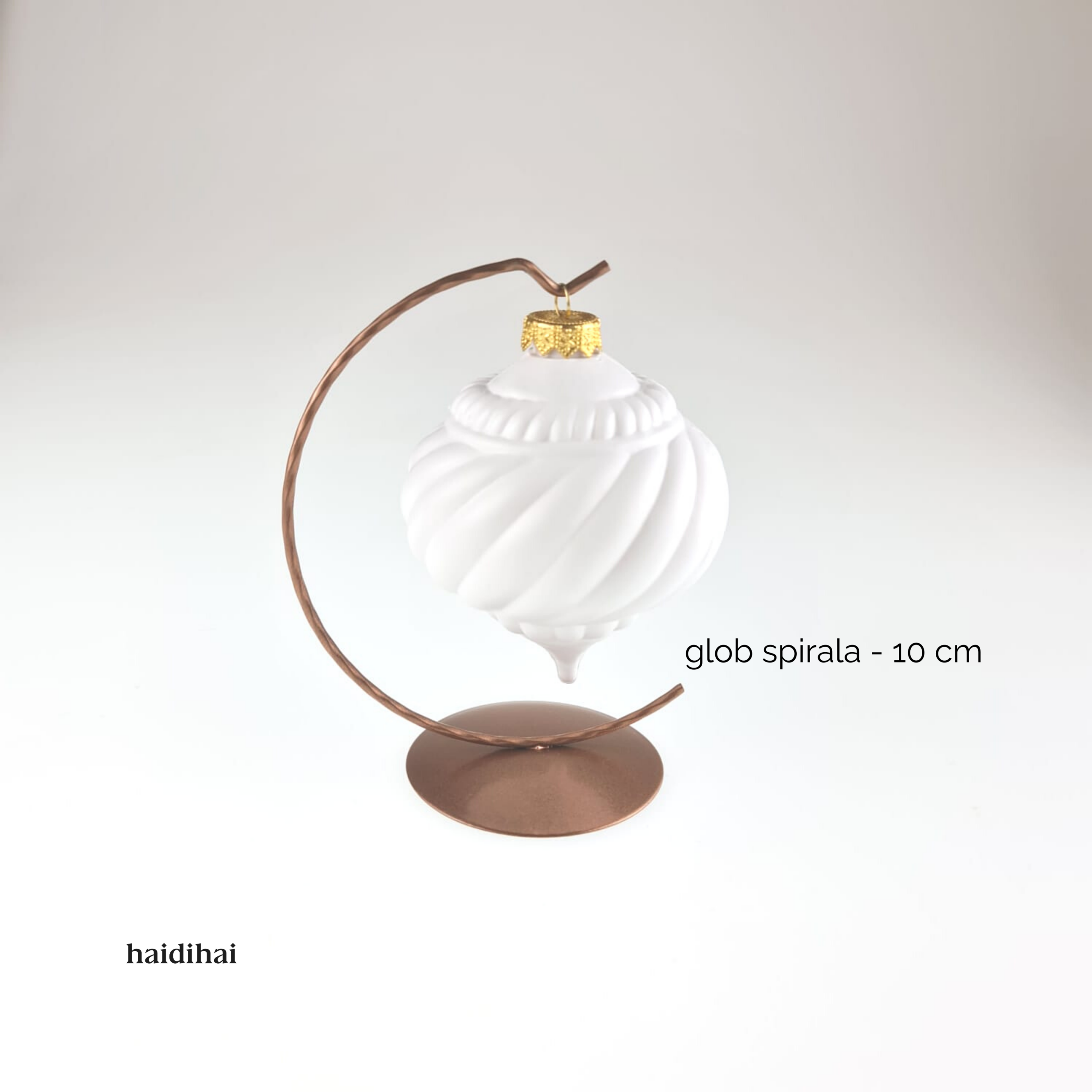 Suport metalic decorativ arămiu- glob - h14,5 cm 3 Suport metalic decorativ arămiu- glob - h14,5 cm - imagine 3