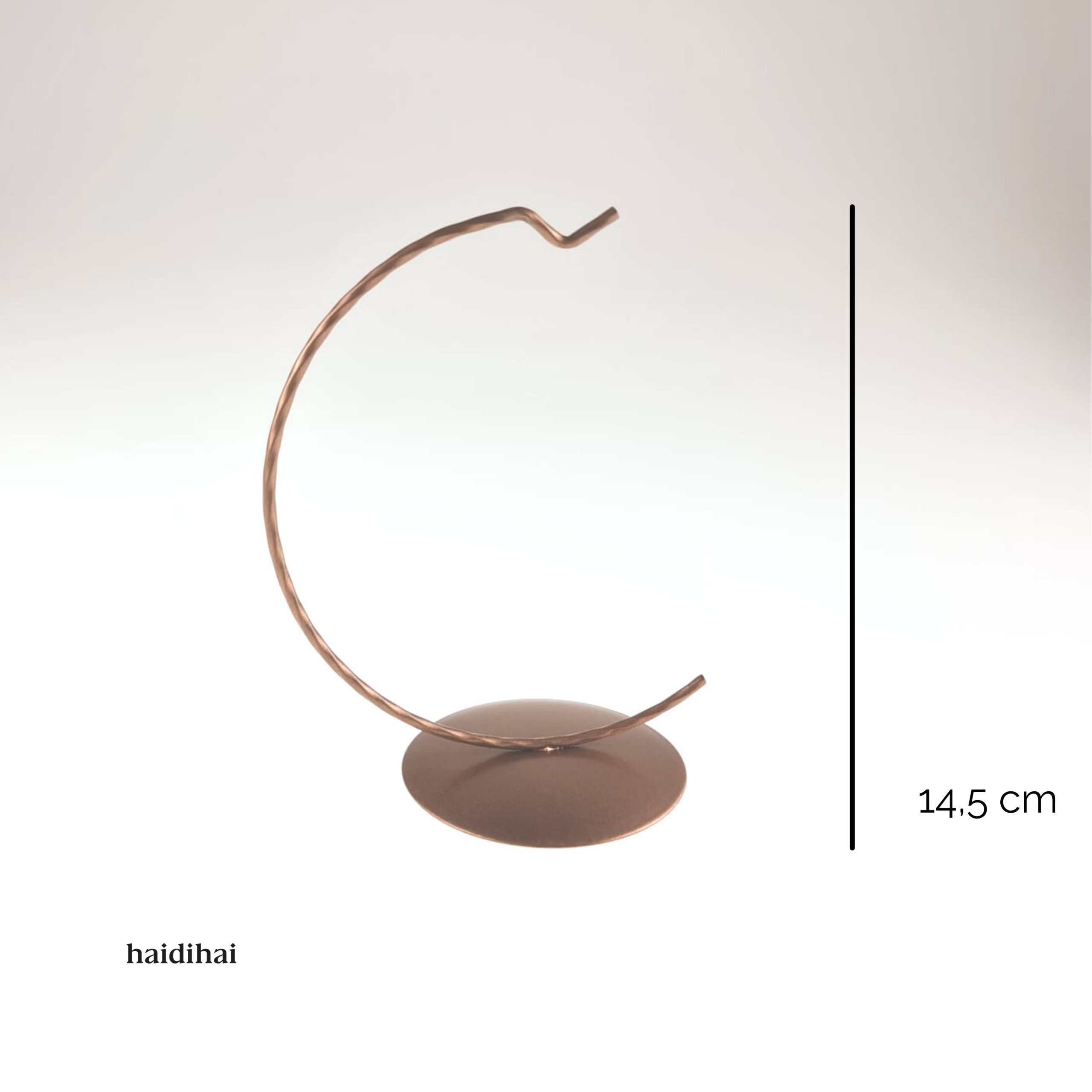 Suport metalic decorativ arămiu- glob - h14,5 cm 1 Suport metalic decorativ arămiu- glob - h14,5 cm