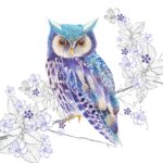 Șervețel - Blue Owl - 33x33 cm