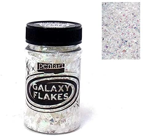 Galaxy flakes - Jupiter white 15 gr. - Pentart 1 Galaxy flakes - Jupiter white 15 gr. - Pentart
