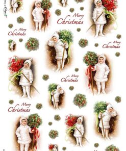 Hârtie de orez – Merry Christmas – A4