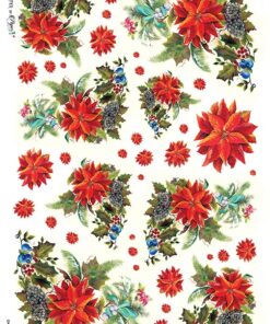 Hârtie de orez – Poinsettia 2 – A4