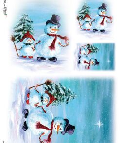 Hârtie de orez –Snowman 2 – A4