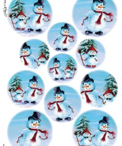Hârtie de orez –Snowman – A4