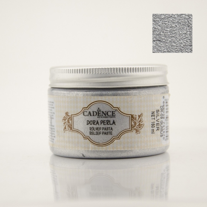 Pastă relief perlată - silver - DORA - 150 ml - CADENCE 1 Pastă relief perlată - silver - DORA - 150 ml - CADENCE