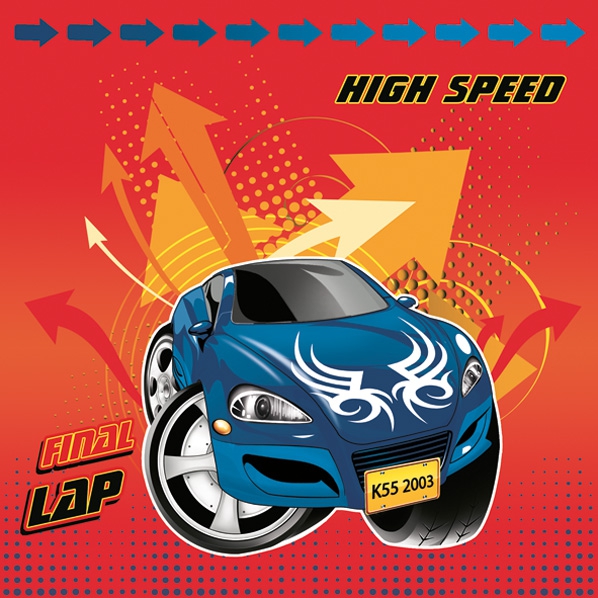 Șervețel - High Speed Car - 33x33 cm 1 Șervețel - High Speed Car - 33x33 cm