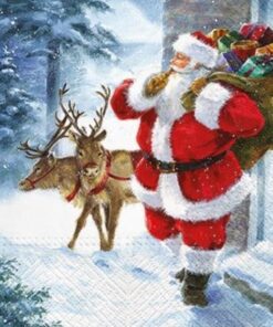 Șervețel - Santa is coming - 33x33 cm