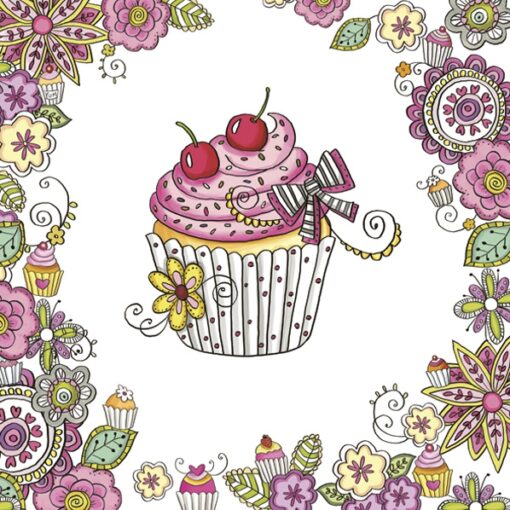 Șervețel - Sweet Graphic Cupcake - 33x33 cm 1