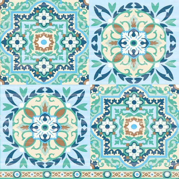 Șervețel - Tiles Green - 33x33 cm 1 Șervețel - Tiles Green - 33x33 cm