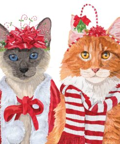 Șervețel – Festive Felines – 33×33 cm