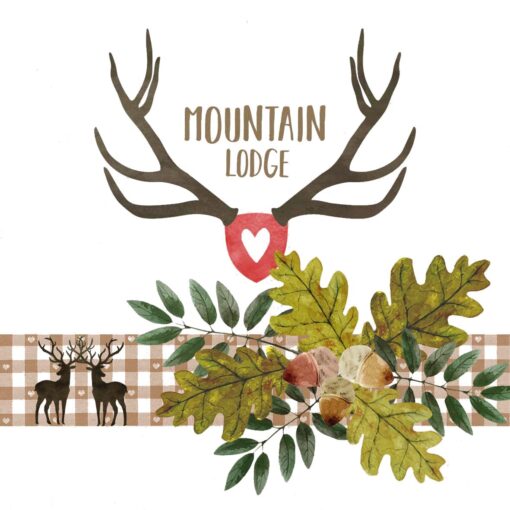 Șervețel – Mountain Lodge – 33×33 cm 1