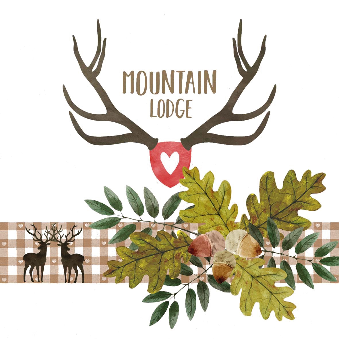 Șervețel – Mountain Lodge – 33×33 cm 1 Șervețel – Mountain Lodge – 33×33 cm