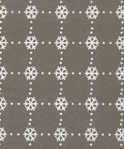 Șervețel –Cristaux de Glace taupe – 33×33 cm