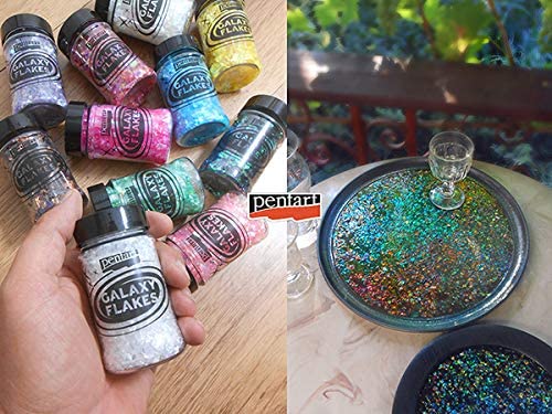 Galaxy flakes - Jupiter white 15 gr. - Pentart 2 Galaxy flakes - Jupiter white 15 gr. - Pentart - imagine 2