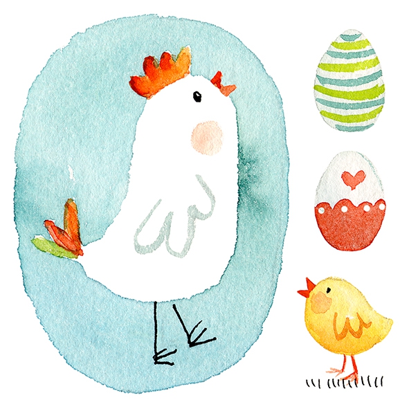 Șervețel - Blue Chick - 25x25 cm 1 Șervețel - Blue Chick - 25x25 cm