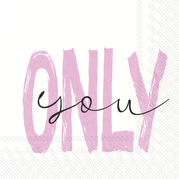 Șervețel - Only you - white rose - 33x33 cm 1 Șervețel - Only you - white rose - 33x33 cm