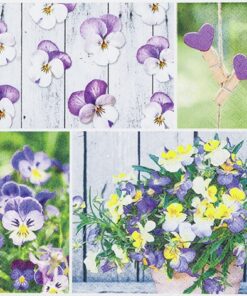 Șervețel decoupage panselute