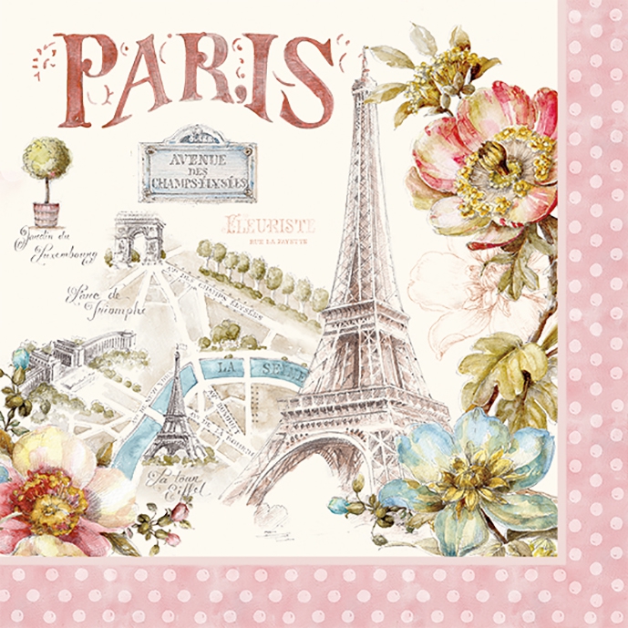 Șervețel - Paris forever - 33x33 cm 1 Șervețel - Paris forever - 33x33 cm