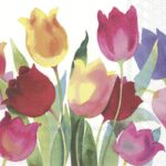 Șervețel - Powerful Tulips - 33x33 cm