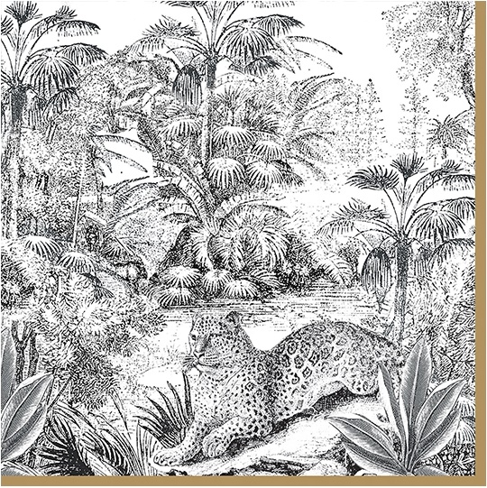 Șervețel - Retro Jungle - 33x33 cm 1 Șervețel - Retro Jungle - 33x33 cm