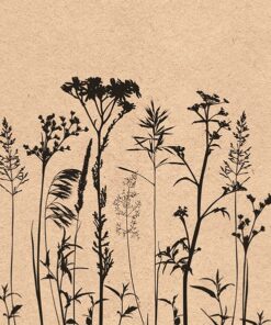 Șervețel decoupage -Herbs and Flowers Black - 33x33cm