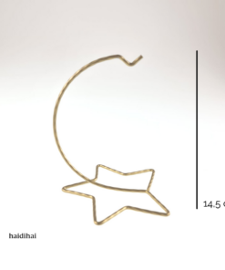 Suport metalic auriu – 14,5 cm – stea
