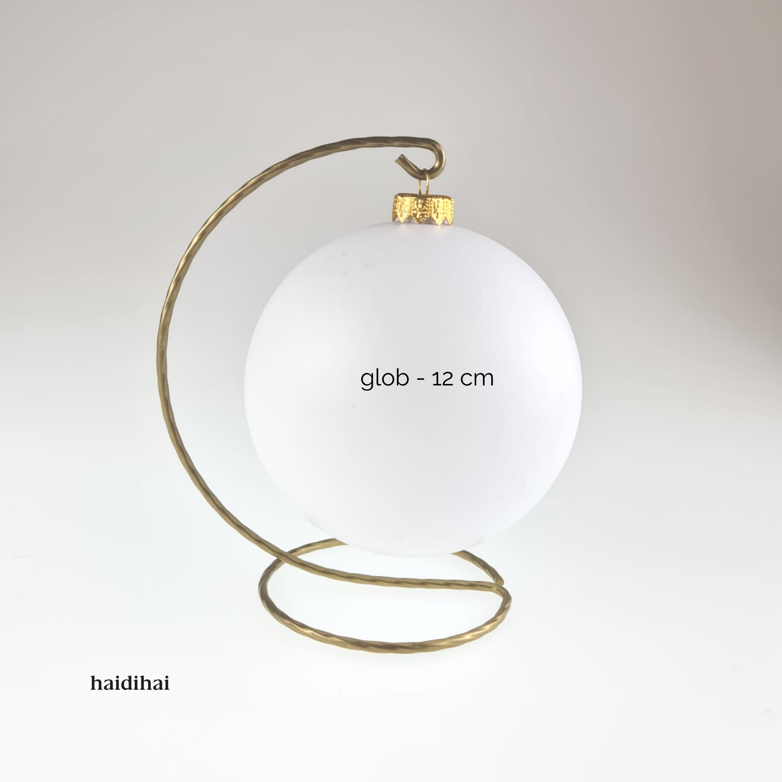 Suport metalic decorativ auriu - glob - h16,5 cm 2 Suport metalic decorativ auriu - glob - h16,5 cm - imagine 2