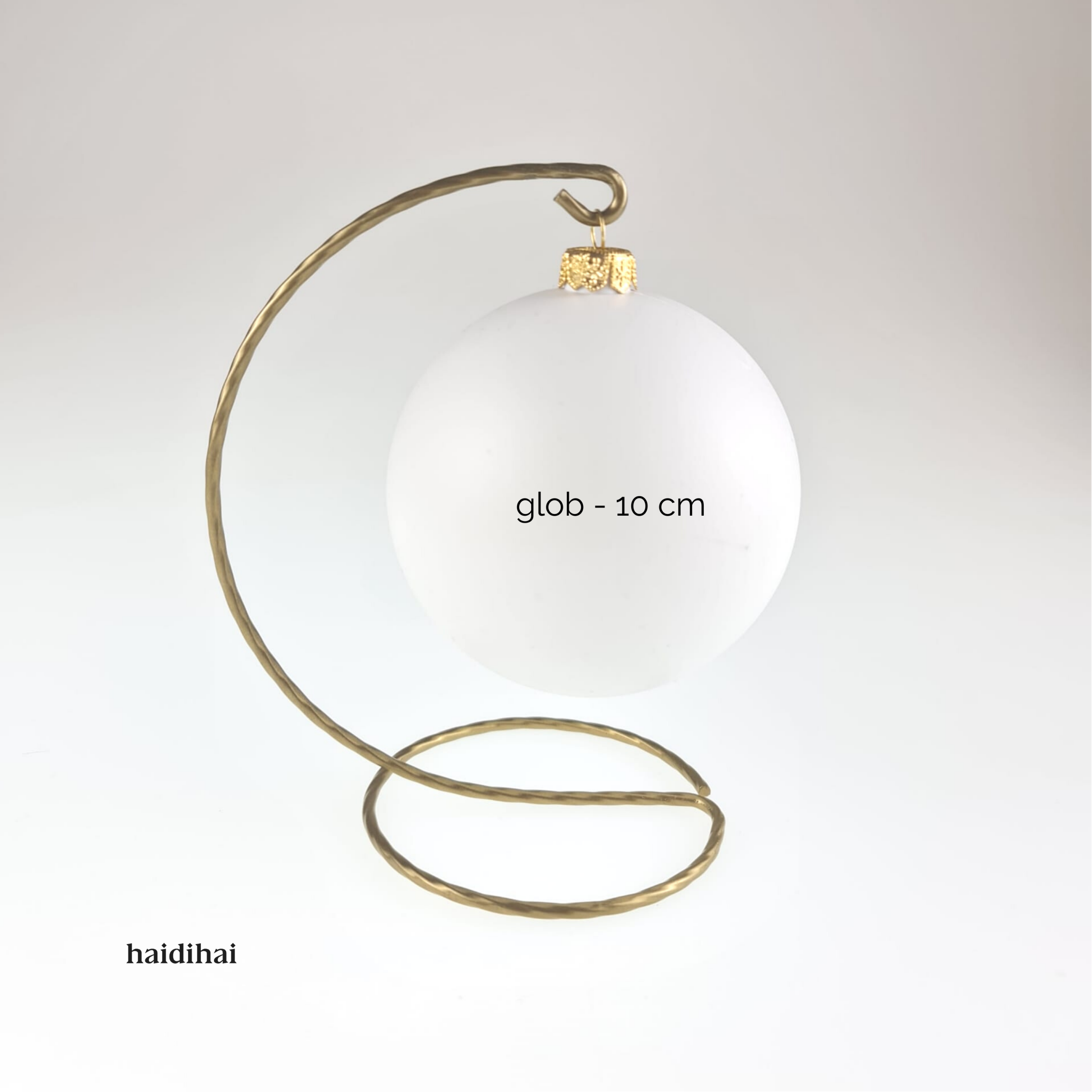Suport metalic decorativ auriu - glob - h16,5 cm 3 Suport metalic decorativ auriu - glob - h16,5 cm - imagine 3